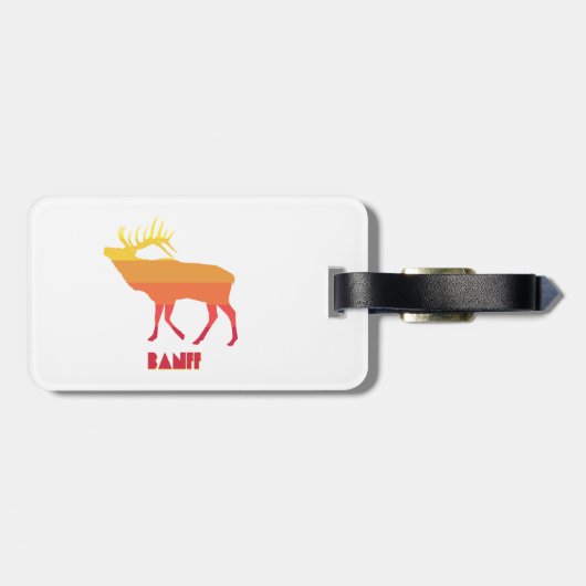 Étiquette À Bagage Banff Elk (Dos horizontal)