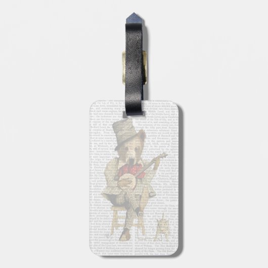 Étiquette À Bagage Banjo Bear (Dos Vertical)