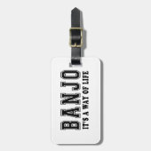 Étiquette À Bagage Banjo c'est mode de vie (Devant Vertical)