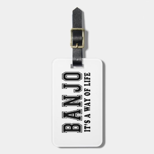 Étiquette À Bagage Banjo c'est mode de vie (Devant Vertical)
