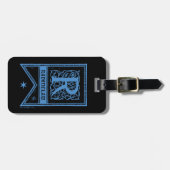 Étiquette À Bagage Bannière de monogramme de Harry Potter | Ravenclaw (Devant horizontal)