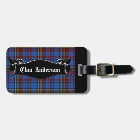 Étiquette À Bagage Bannière du clan Anderson (Devant horizontal)