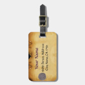 Étiquette À Bagage Bannière rouge blanc Grand-Duché de Toscane (Devant Vertical)