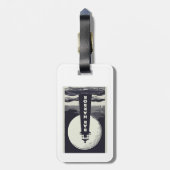 Étiquette À Bagage Bar Harbour Maine Lighthouse Moon (Dos Vertical)