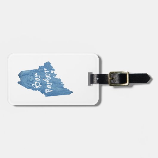 Étiquette À Bagage Bar Harbour Maine Wood Grain (Devant horizontal)