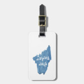 Étiquette À Bagage Bar Harbour Maine Wood Grain (Devant Vertical)