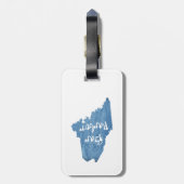 Étiquette À Bagage Bar Harbour Maine Wood Grain (Dos Vertical)