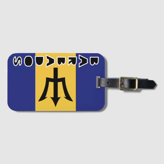 Étiquette À Bagage Barbade (Devant Horizontal)