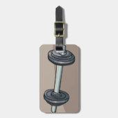 Étiquette À Bagage Barbell Weightlifting Gym Fitness Lover (Devant Vertical)