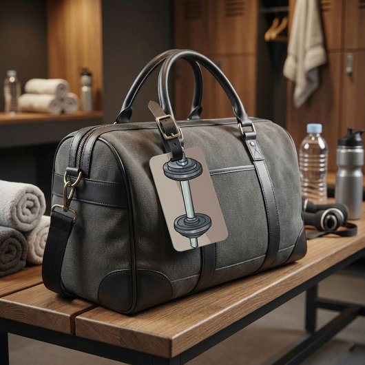 Étiquette À Bagage Barbell Weightlifting Gym Fitness Lover