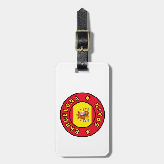 Étiquette À Bagage Barcelone Espagne (Devant Vertical)