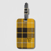 Étiquette À Bagage Barclay Dress Clan Tartan With Monogram Name (Devant Vertical)