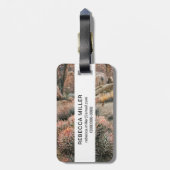Étiquette À Bagage Baril Cactus En Californie (Dos Vertical)