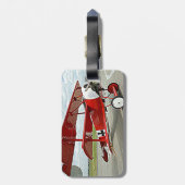 Étiquette À Bagage Baron rouge triplan (Dos Vertical)