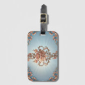 Étiquette À Bagage Baroque Rose (Devant Vertical)