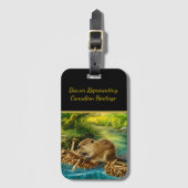 Étiquette À Bagage Barrage de la branche des castors (Devant Vertical)