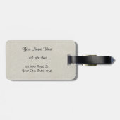 Étiquette À Bagage Barred Owl Pastel Peinture numérique d'huile (Dos horizontal)