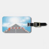 Étiquette À Bagage Barrière rouge et blanche Accès bloqué (Devant horizontal)