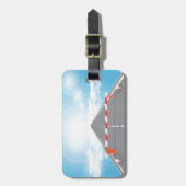 Étiquette À Bagage Barrière rouge et blanche Accès bloqué (Devant Vertical)