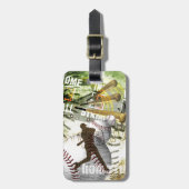 Étiquette À Bagage Bas du 9e joueur de baseball (Devant Vertical)