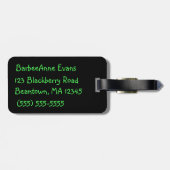 Étiquette À Bagage Bascules électroniques vertes de paires (Dos horizontal)