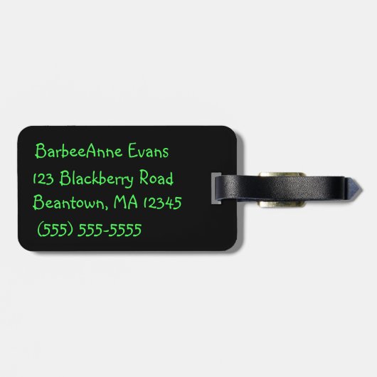 Étiquette À Bagage Bascules électroniques vertes de paires (Dos horizontal)