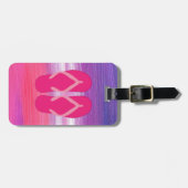 Étiquette À Bagage Bascules roses (Devant horizontal)