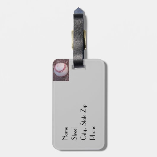 Étiquette À Bagage Base-ball (Dos Vertical)