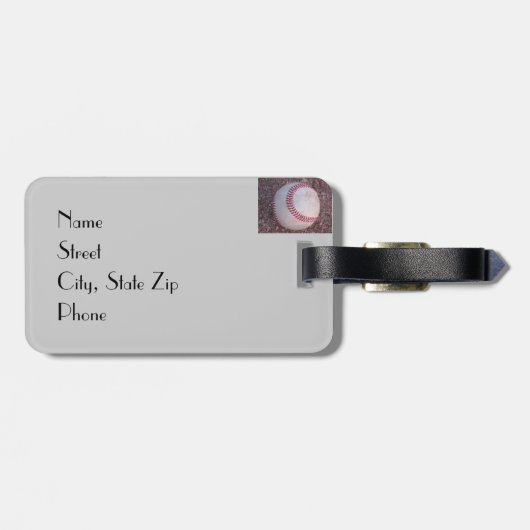 Étiquette À Bagage Base-ball (Dos horizontal)