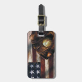 Étiquette À Bagage Base-ball américain (Devant Vertical)