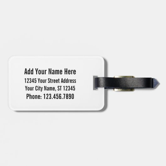 Étiquette À Bagage Base-ball avec le nom fait sur commande - gris (Dos horizontal)