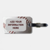 Étiquette À Bagage Baseball (Dos horizontal)