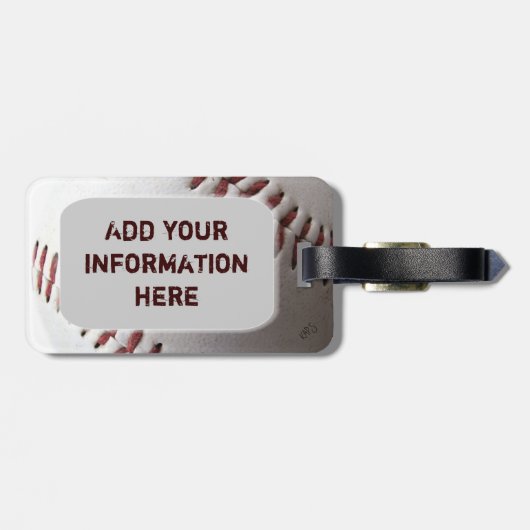 Étiquette À Bagage Baseball (Dos horizontal)