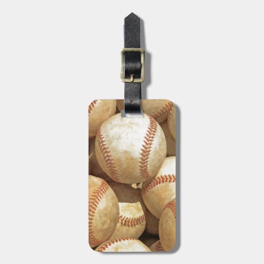 Étiquette À Bagage Baseball (Devant Vertical)