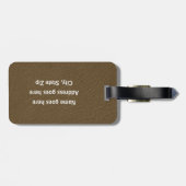 Étiquette À Bagage Baseball - Ball and Player silhouette Name Address (Dos horizontal)