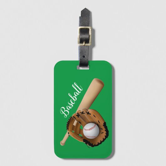 Étiquette À Bagage Baseball pour enfants (Devant Vertical)