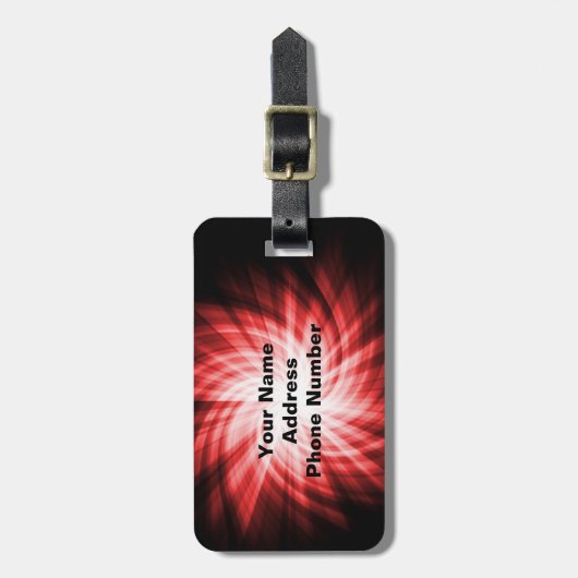 Étiquette À Bagage Baseball rouge (Devant Vertical)