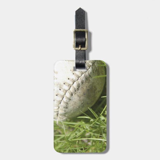 Étiquette À Bagage Baseball sur l'herbe (Devant Vertical)