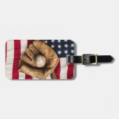 Étiquette À Bagage Baseball vintage (Devant horizontal)