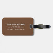 Étiquette À Bagage Baseball vintage Personnalisé (Dos horizontal)