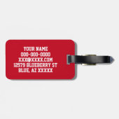 Étiquette À Bagage Basket (Dos horizontal)