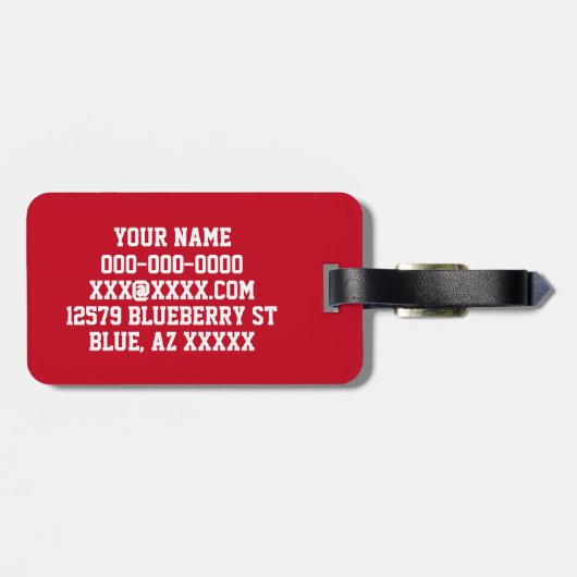 Étiquette À Bagage Basket (Dos horizontal)