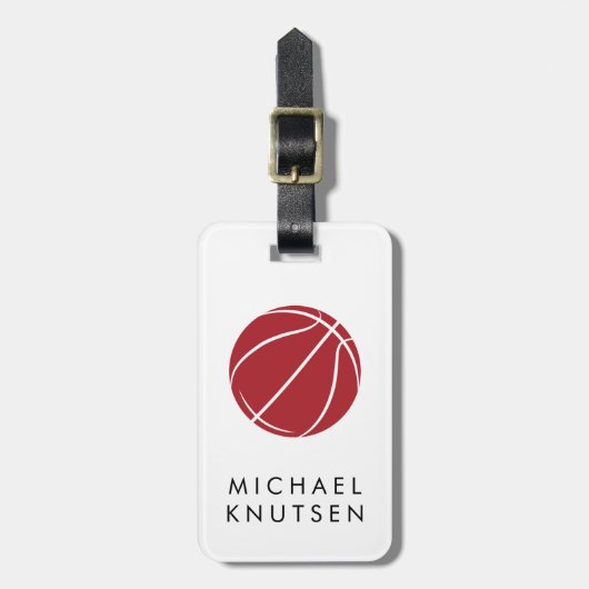Étiquette À Bagage Basket-ball du Personalized (Devant Vertical)