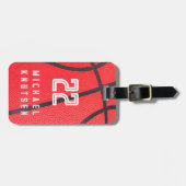 Étiquette À Bagage Basket-ball du Personalized (Devant horizontal)
