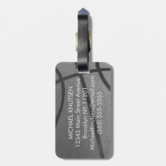 Étiquette À Bagage Basket-ball du Personalized (Dos Vertical)