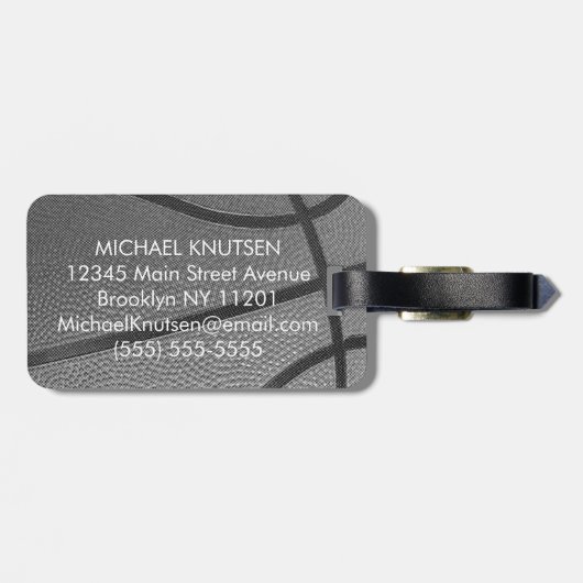 Étiquette À Bagage Basket-ball du Personalized (Dos horizontal)