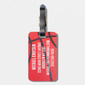 Étiquette À Bagage Basket-ball du Personalized (Dos Vertical)