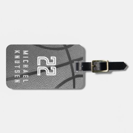 Étiquette À Bagage Basket-ball du Personalized (Devant horizontal)