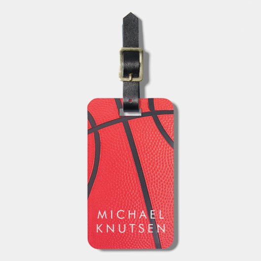 Étiquette À Bagage Basket-ball du Personalized (Devant Vertical)
