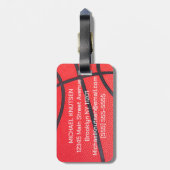 Étiquette À Bagage Basket-ball du Personalized (Dos Vertical)